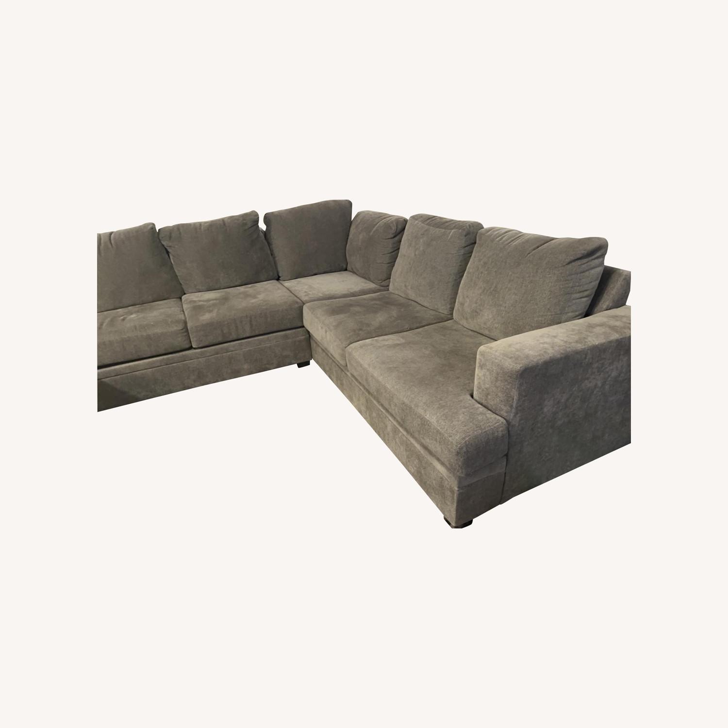 Living Spaces Bonterra Charcoal Grey Sofa with Chaise - image-4