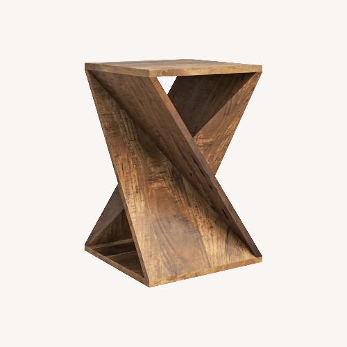 Used Rivera Solid Wood Abstract End Table, Amber for sale on AptDeco