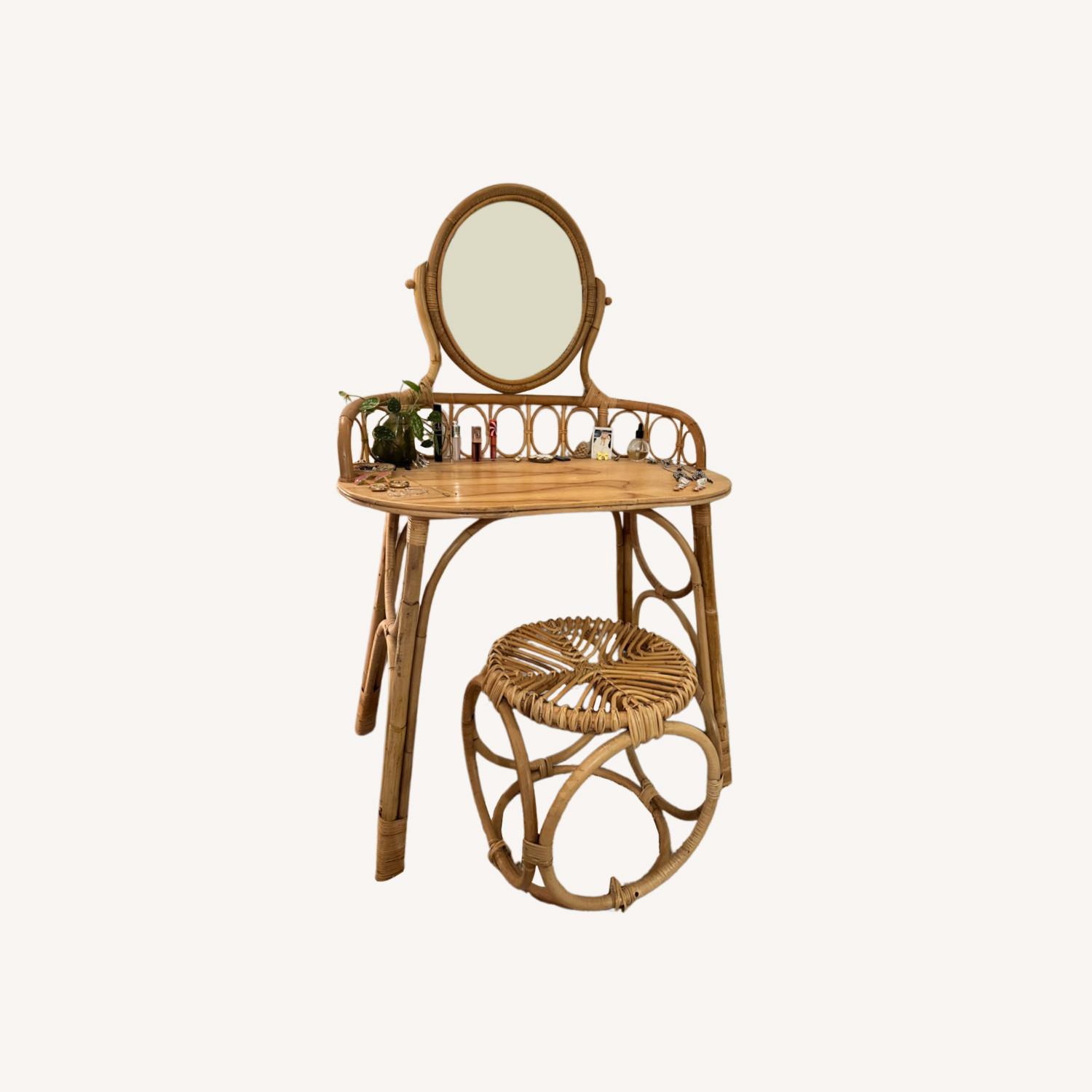 Urban Outfitters Caroline Rattan Vanity - image-0