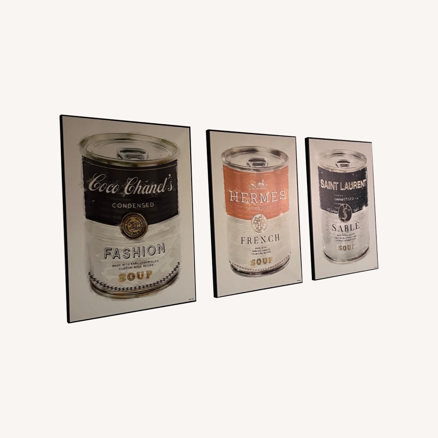 Oliver Gal Set of 3 Fashion Soup Wall Art - AptDeco