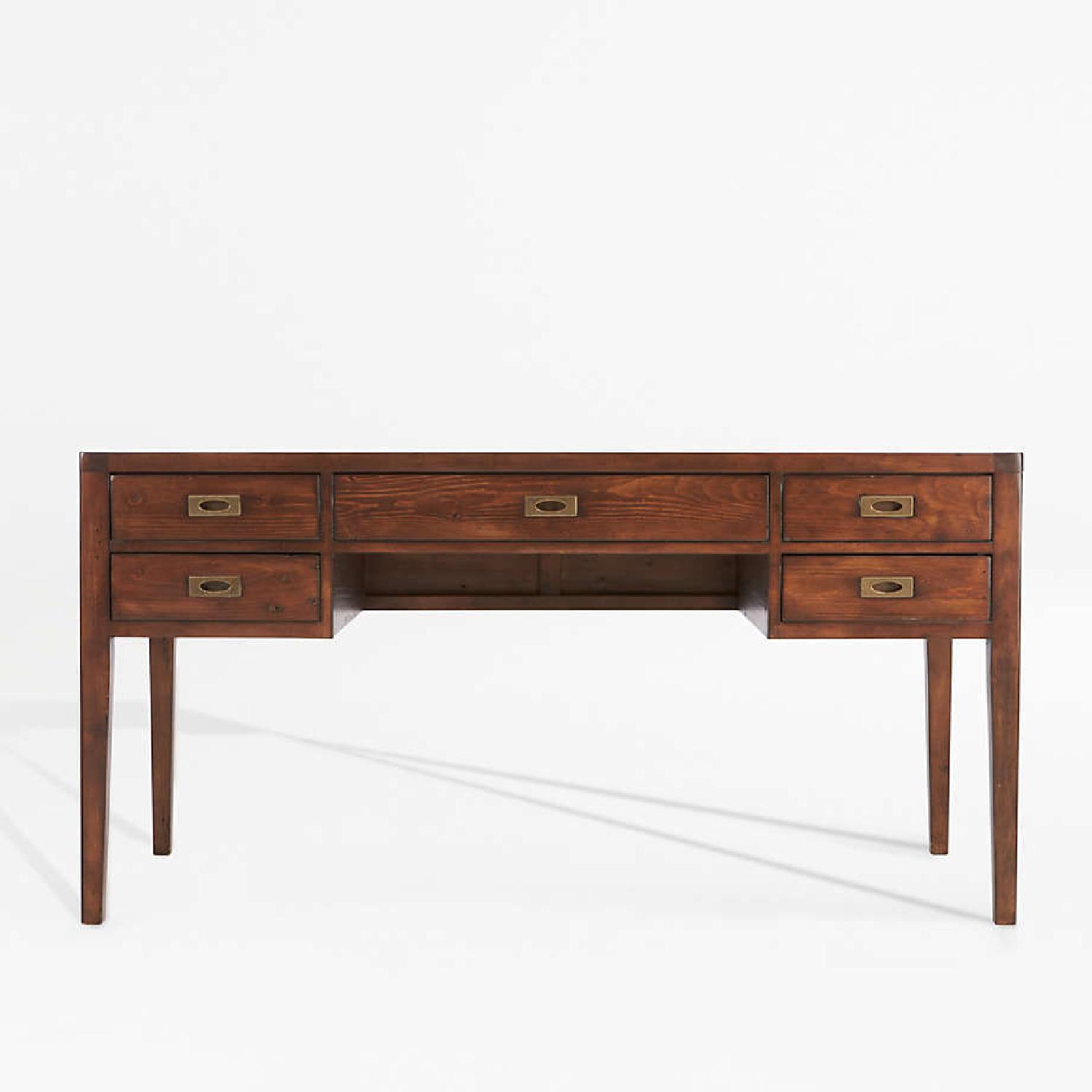 Crate & Barrel Chocolate Brown Desk - image-0