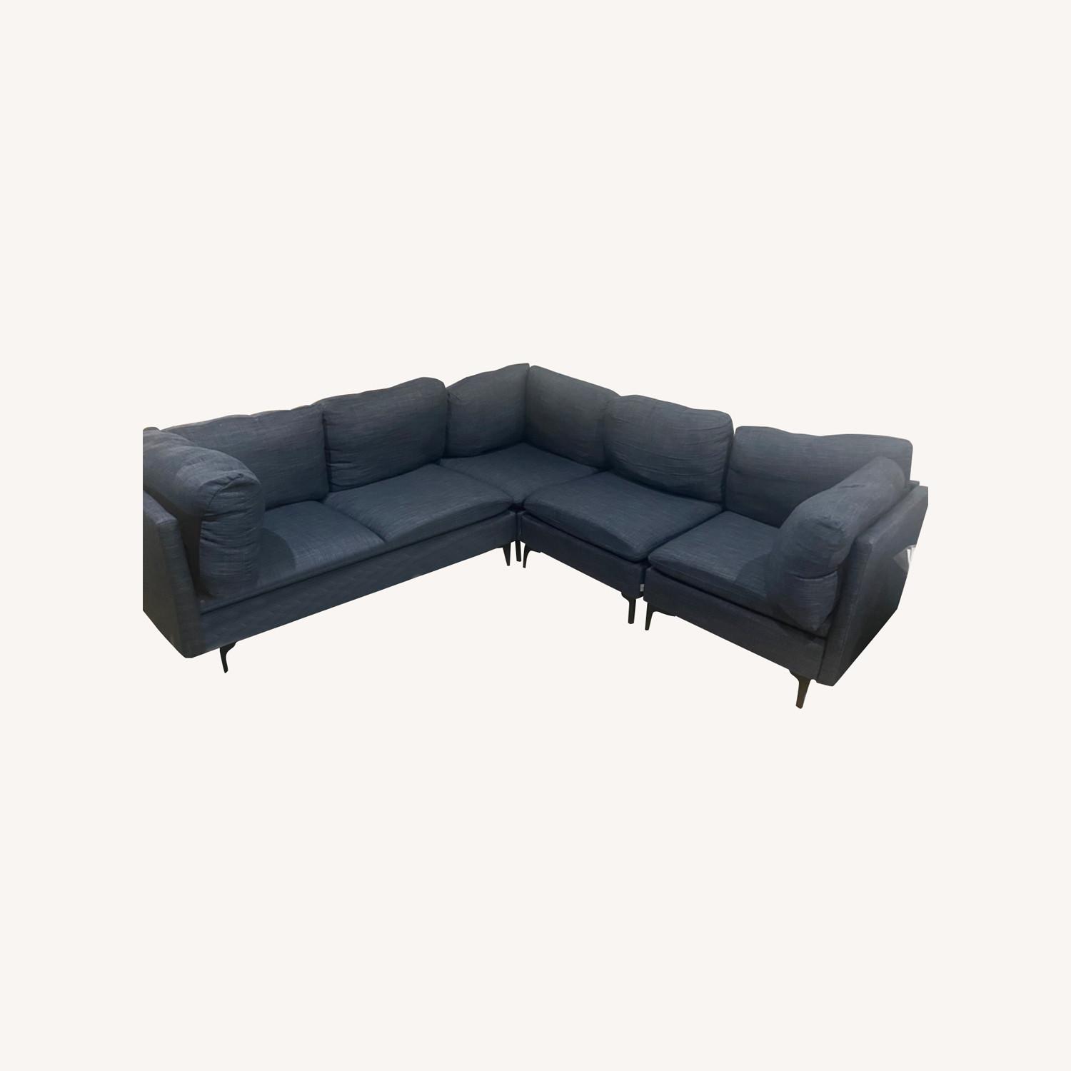 Wayfair Blue Five-Piece Sectional - image-0