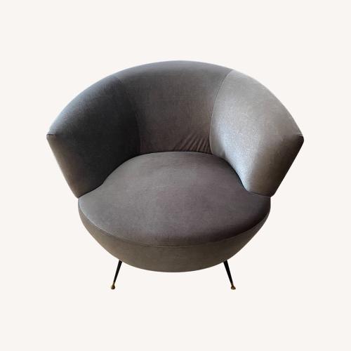 Used Safavieh Velvet Retro Mid Century Accent Chair for sale on AptDeco