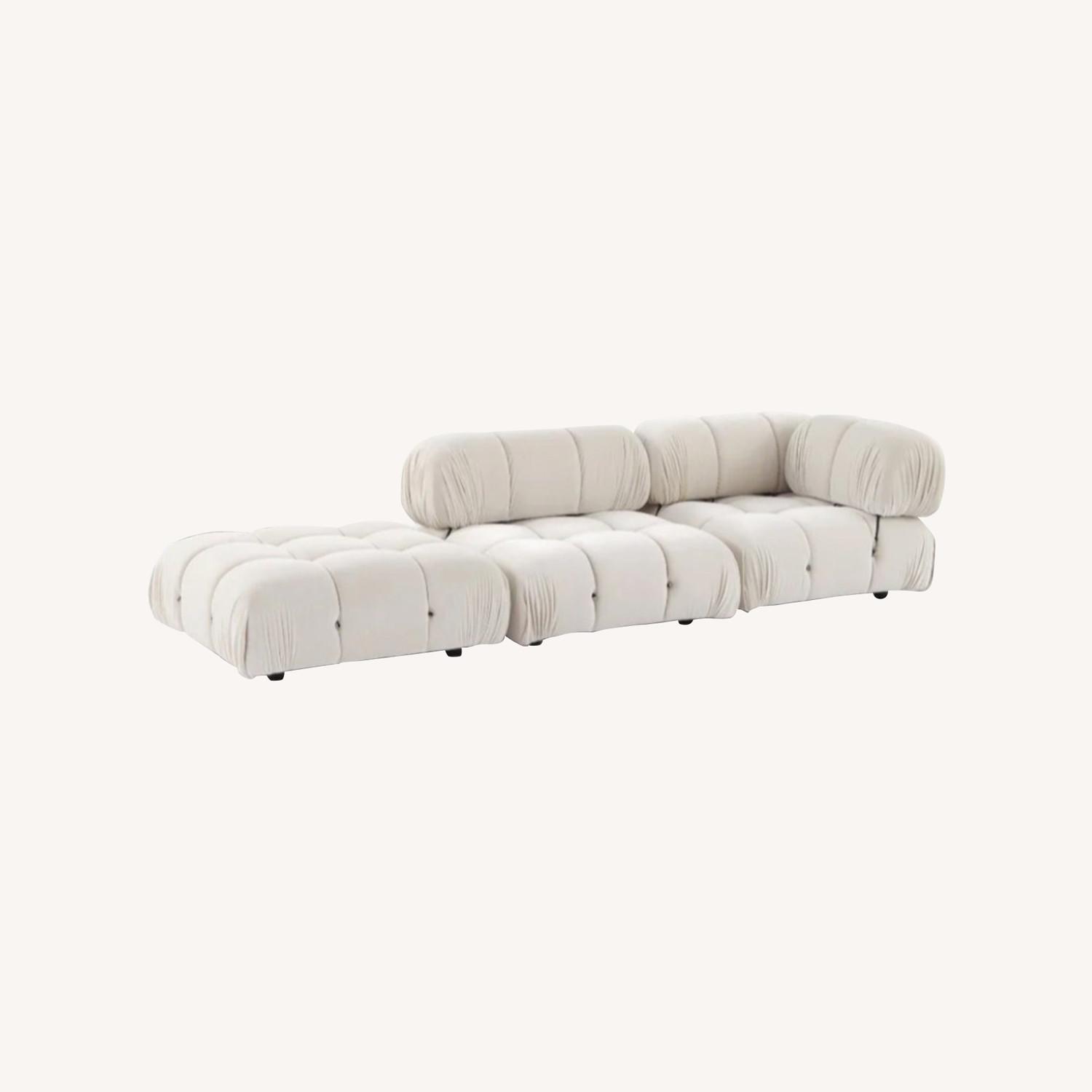 Bellini Modular Sofa in Off-White, Velvet - image-0