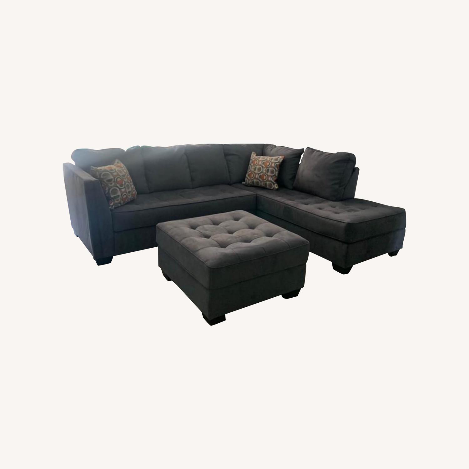 Ashley Furniture Grey Sectional Couch - image-0