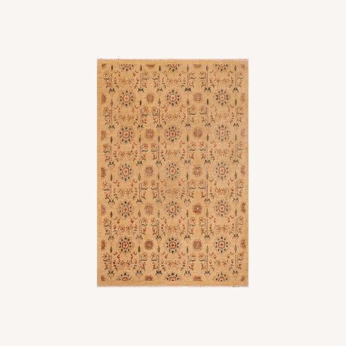Used Shabby Chic Hand-Knotted Wool Rug - 9'1'' x 11'9'' for sale on AptDeco