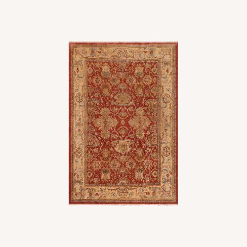 Used Shabby Chic Hand-Knotted Wool Rug - 9'1'' x 11'3'' for sale on AptDeco