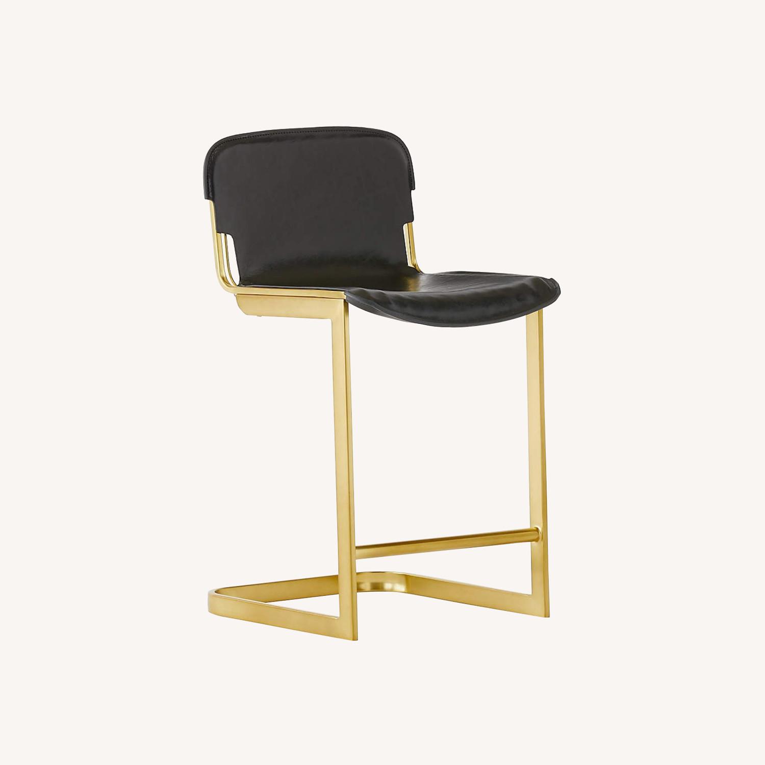 Cb2 Inesse Counter Stool CB2 Rake Black Counter Stool Set of 3 - AptDeco