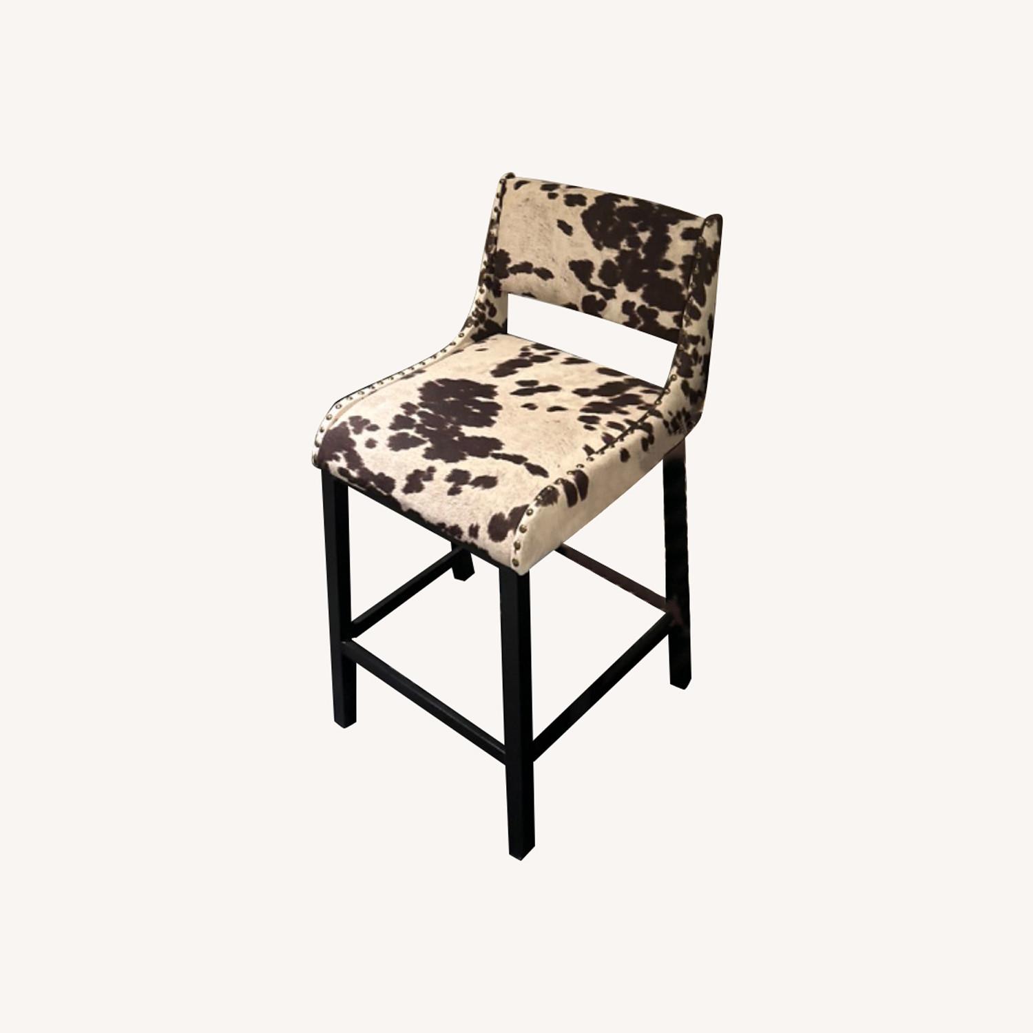 4 Modern Printed Barstool or Counter Chairs - image-0