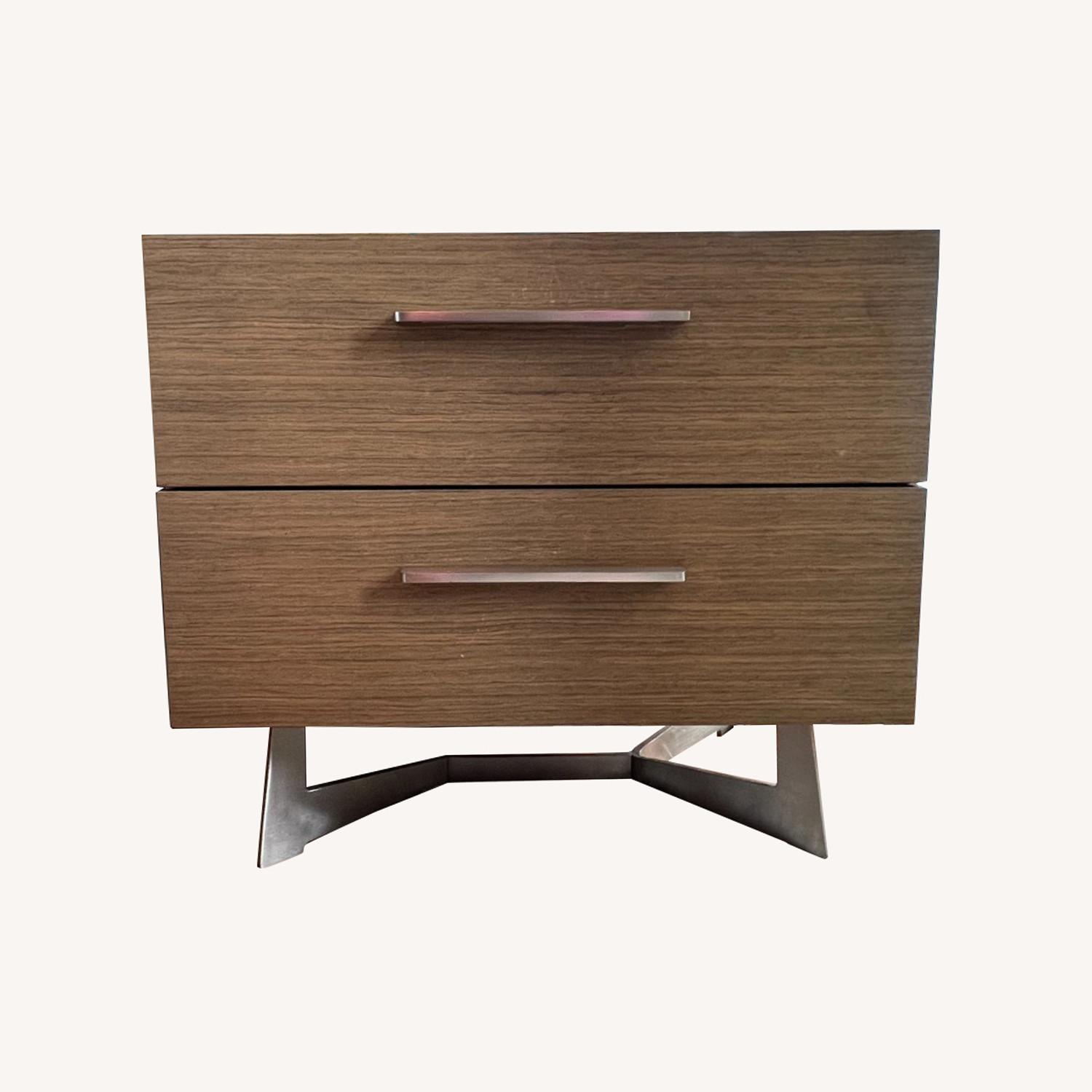Modloft Broome Nightstand - Walnut/Concrete - image-0