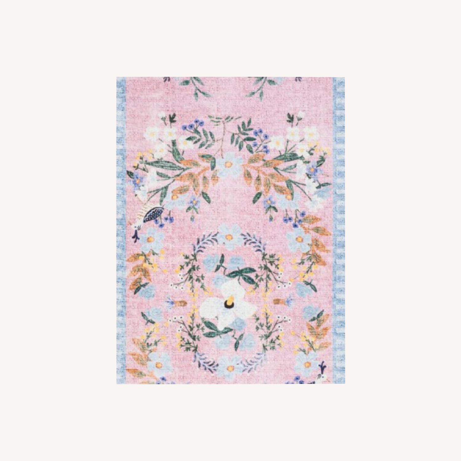 Pink Duck Rug Antro Pink Rug with Birds - AptDeco