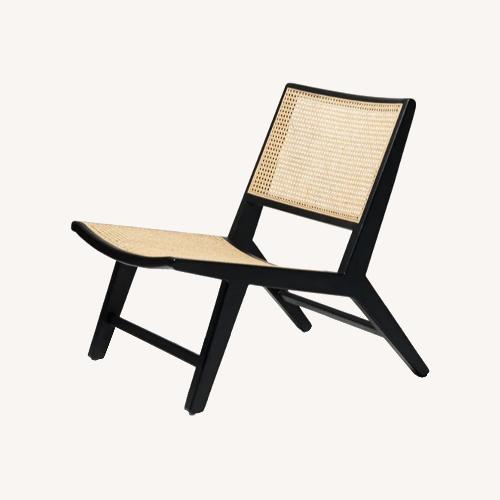 Used Industry West Black Rattan Accent Chairs Set of 2x for sale on AptDeco
