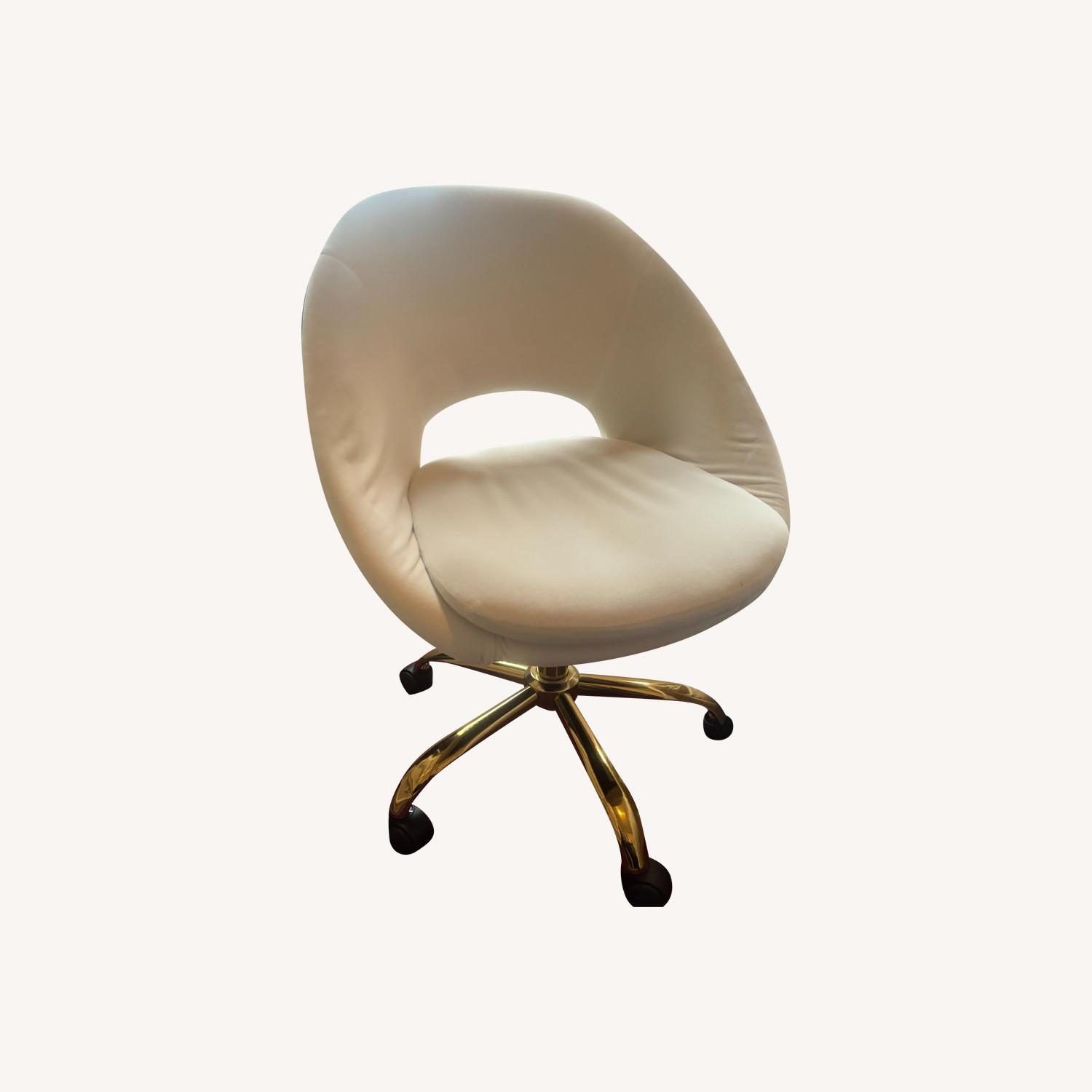 Desk Chair Velvet Cream Chair West Elm Soft Cream Off-White Velvet