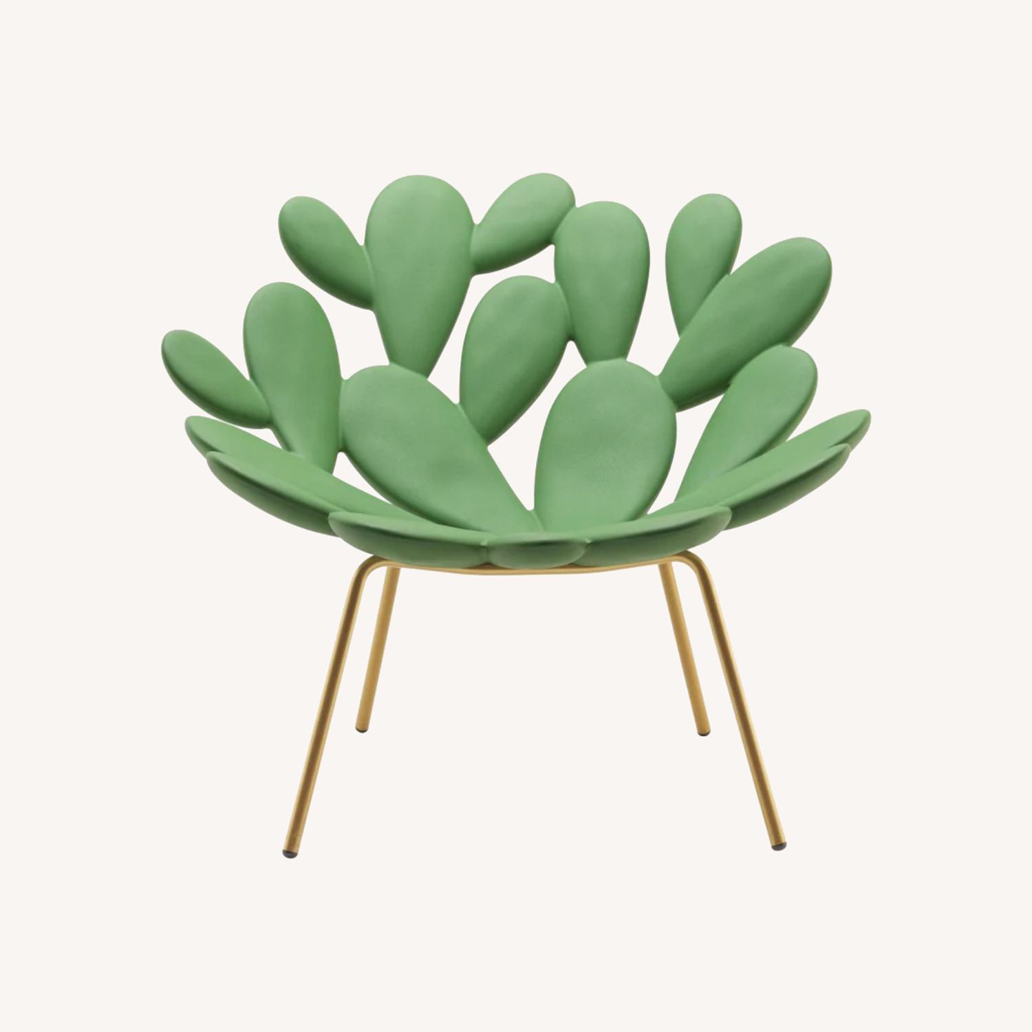 Filicudi Armchair Green Brass - image-0
