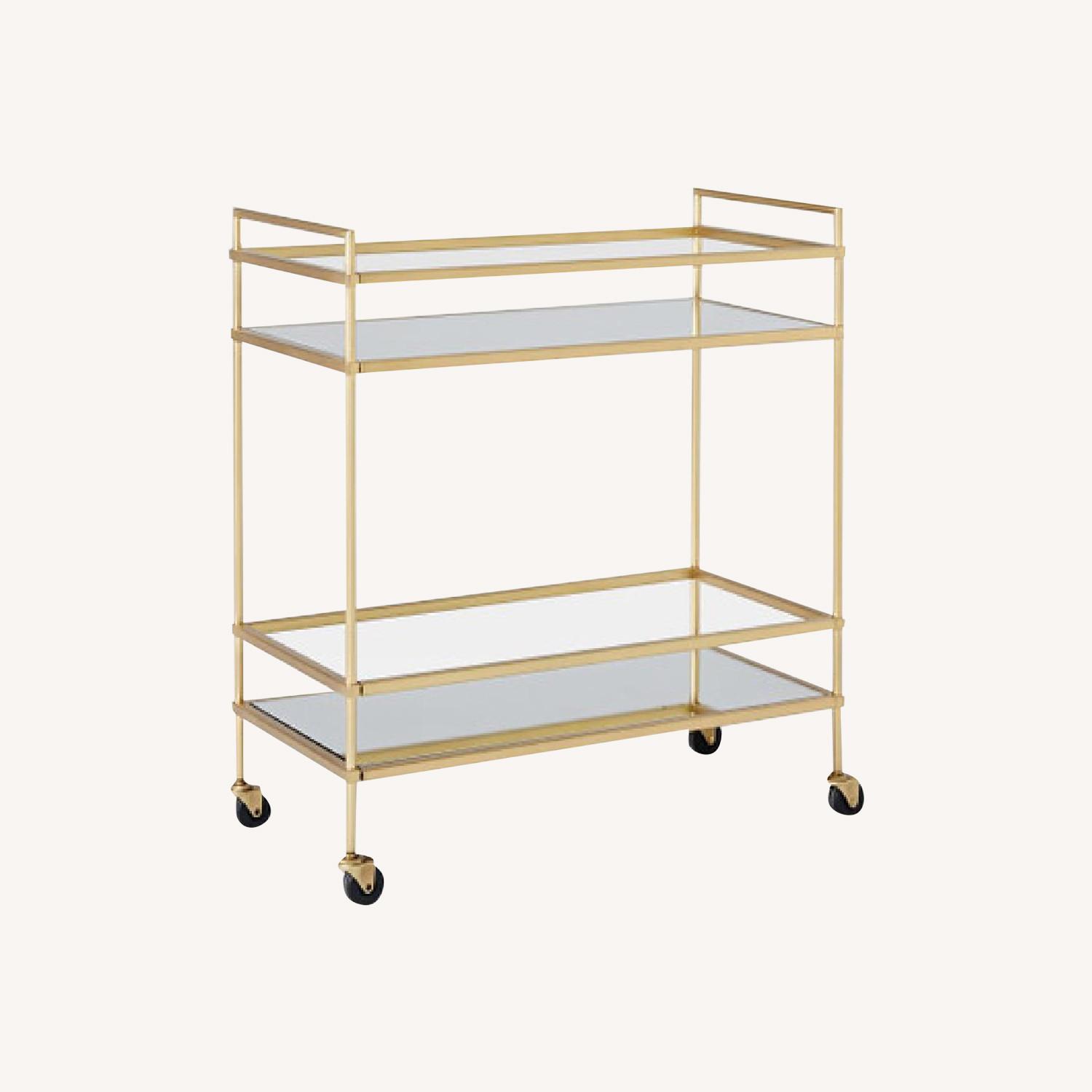 West Elm Gold Terrace Bar Cart (28") - image-0