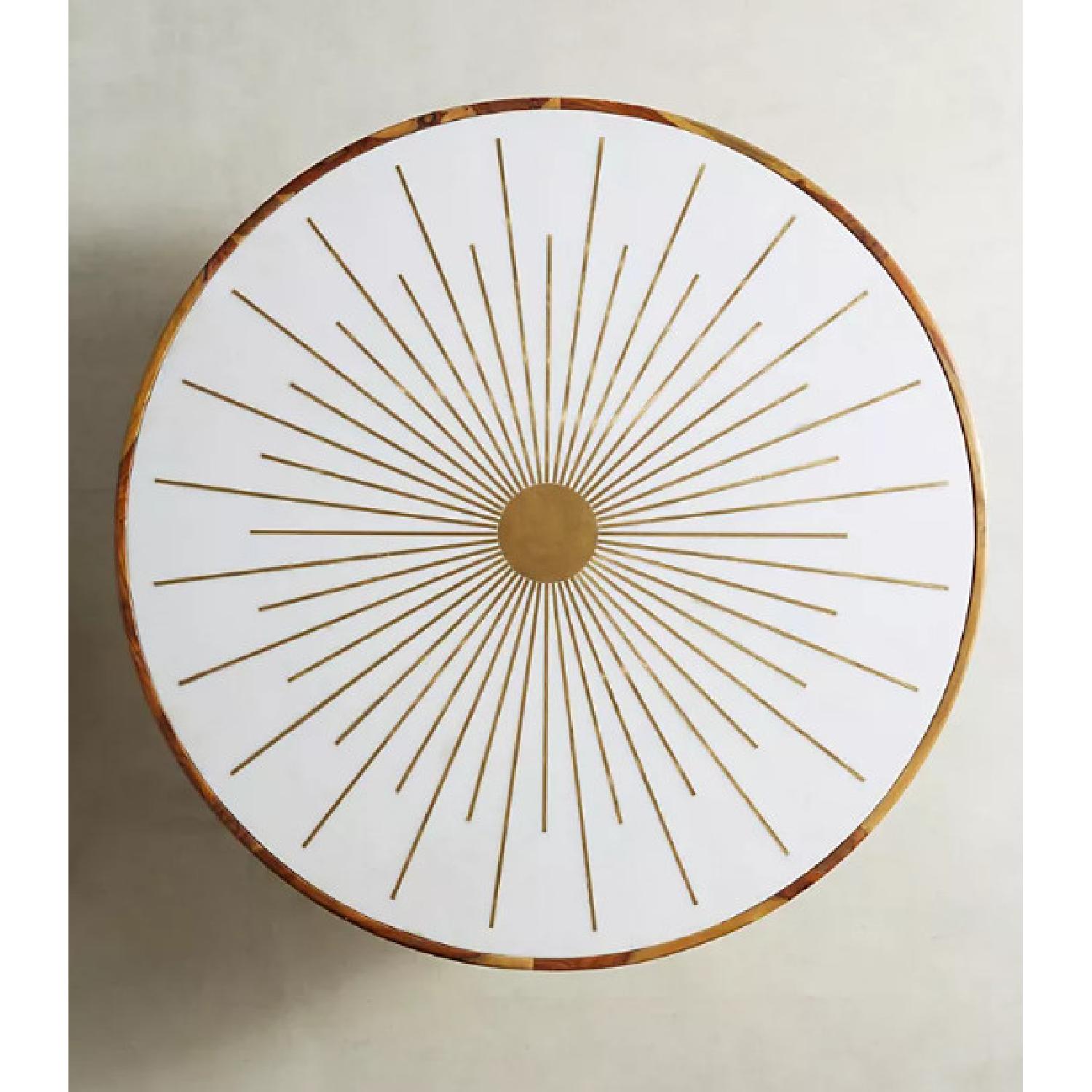 Anthropologie Brass Starburst Round Coffee Table - AptDeco