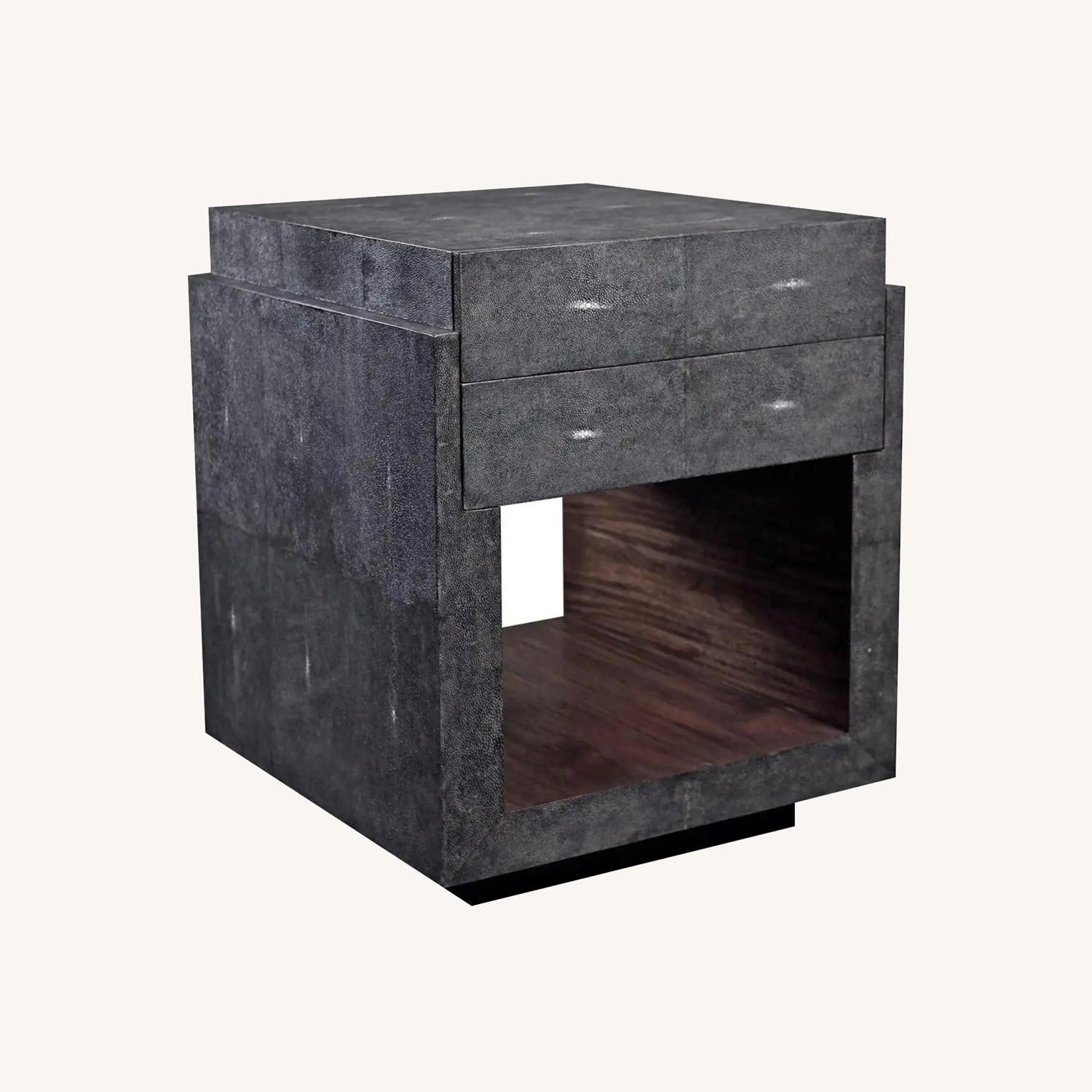 R & Y Augousti Shagreen Bedside Table - image-0