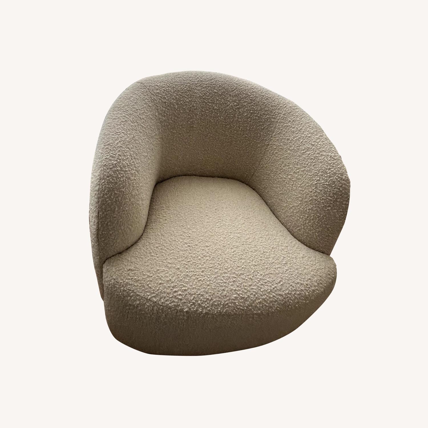 CB2 Ivory Swivel Chair - image-0