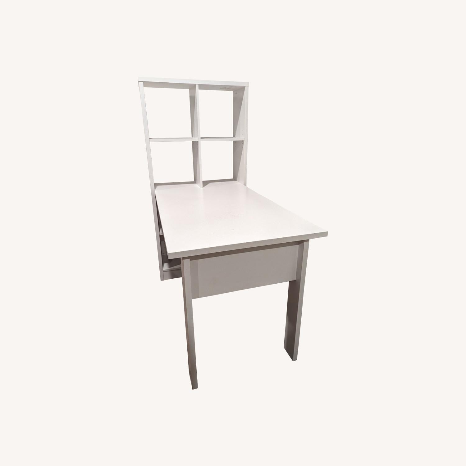 Wayfair Table with Attached Bookshelf - image-0