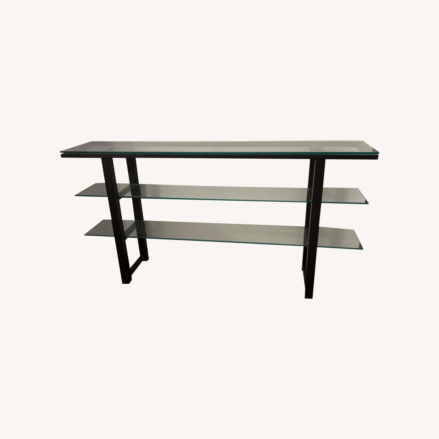 Glass Shelf Console Table - image-0