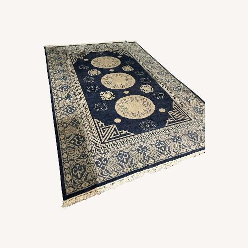 Used Williams Sonoma Persian Blue Wool Rug for sale on AptDeco