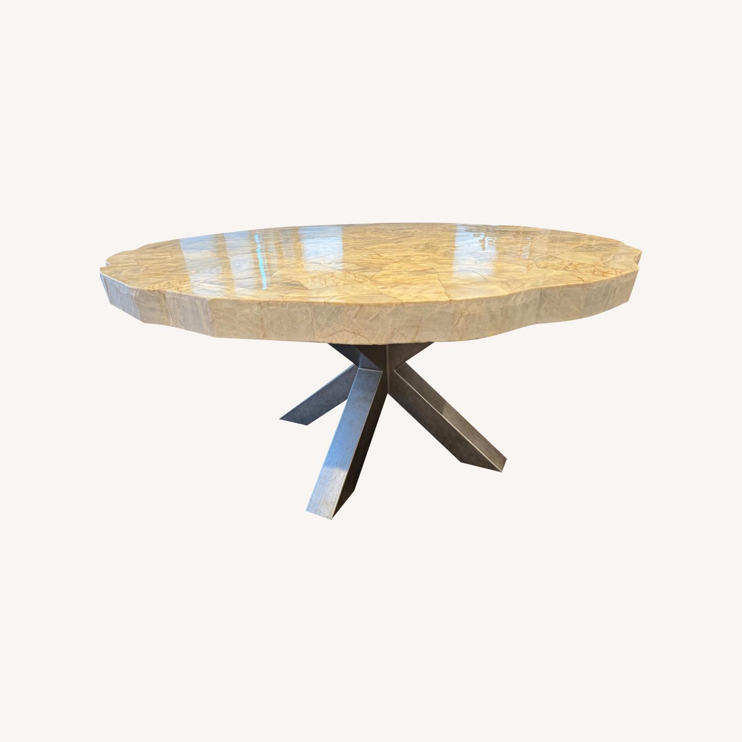 Arhaus Marble Round Petra Dining Table - image-5