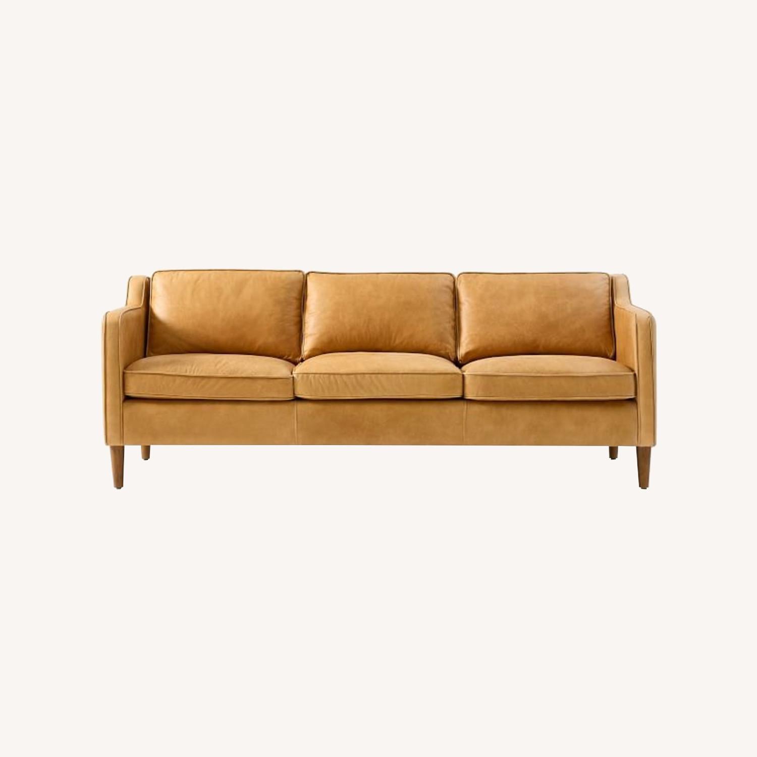 West Elm Hamilton Leather Sofa - image-0