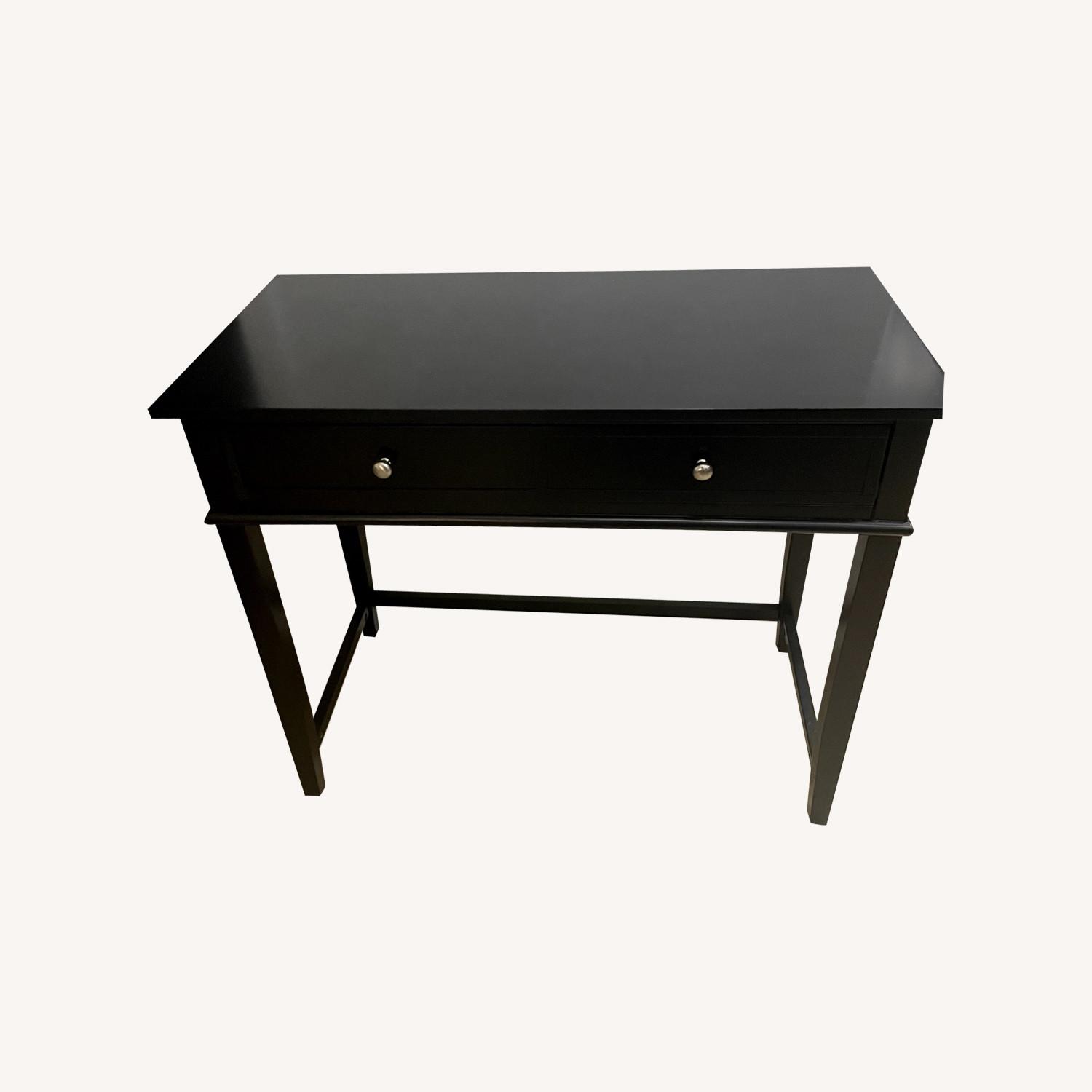 Black Writing Desk with a Drawer AptDeco