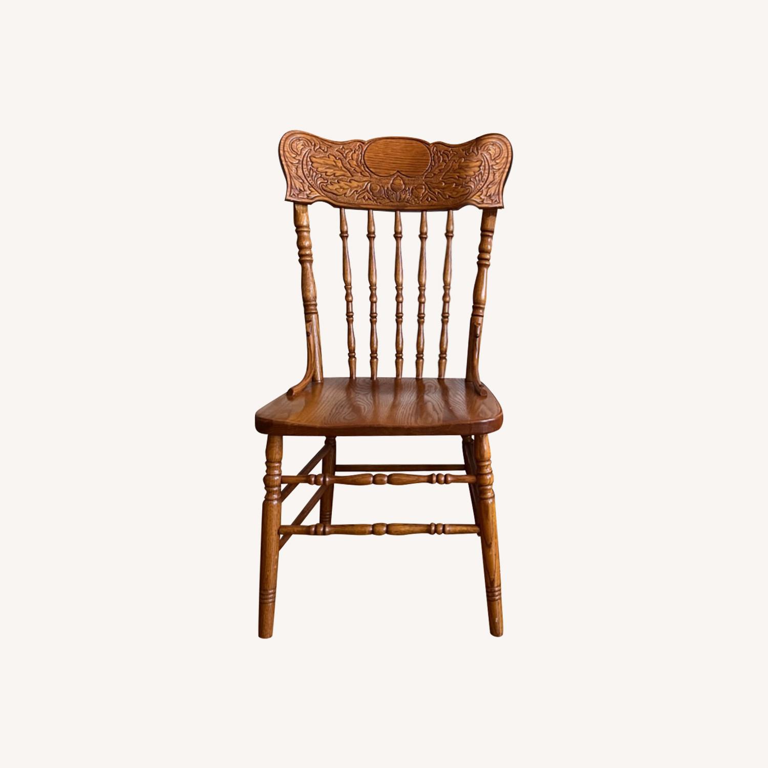 Vintage Wood Chairs (Pair) - image-0