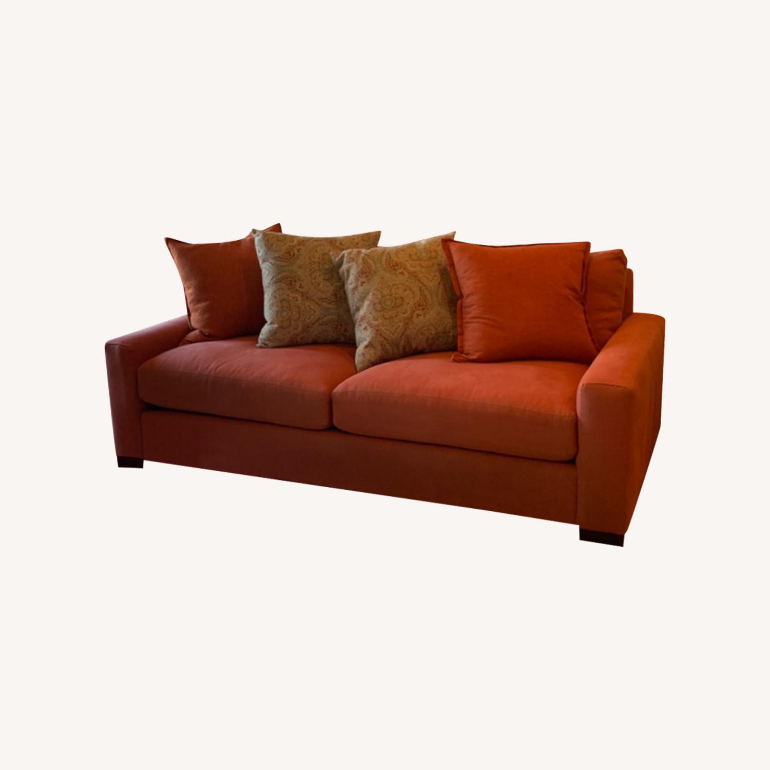 Arhaus Terra Cotta Linen Sofa - image-7