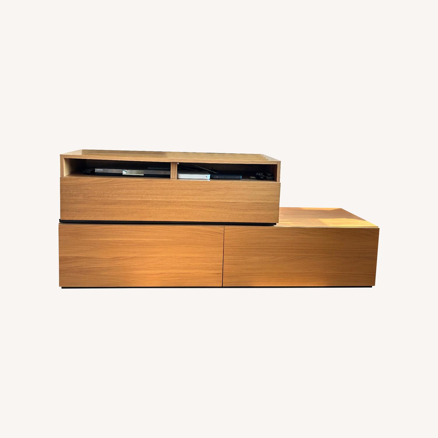 Natuzzi 2 Pc Stackable Media Console with Drawers - image-0