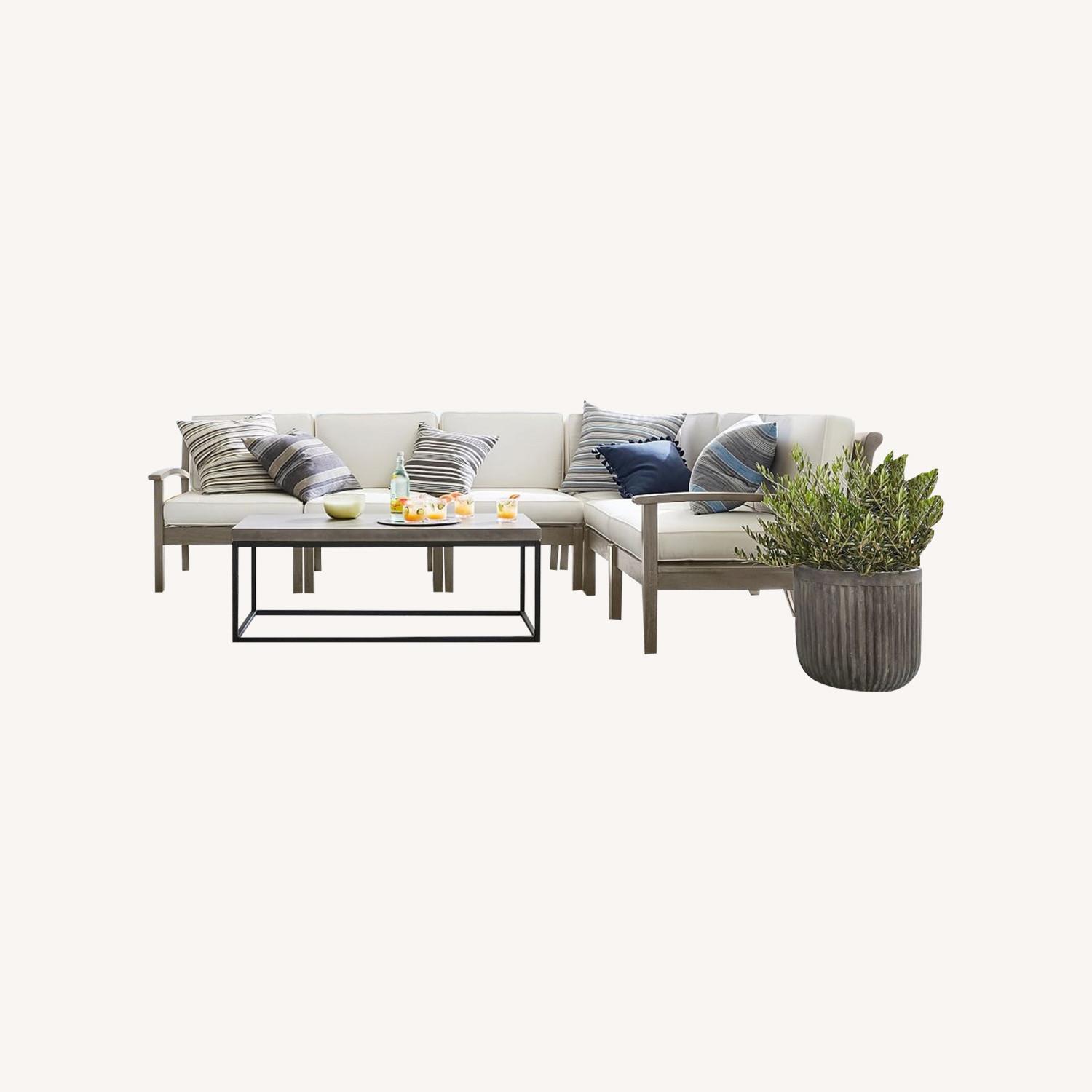 Pottery Barn Chatham Outdoor Sectional (Modular), Gray - image-0