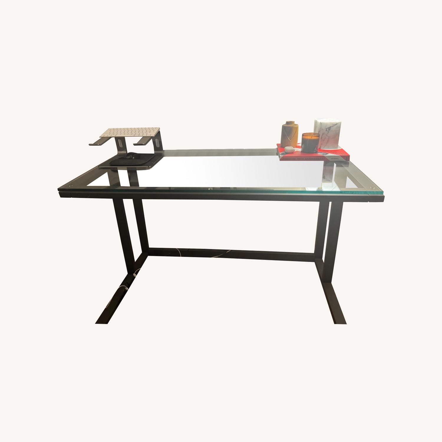 Crate & Barrel Pilsen Glass Desk - AptDeco