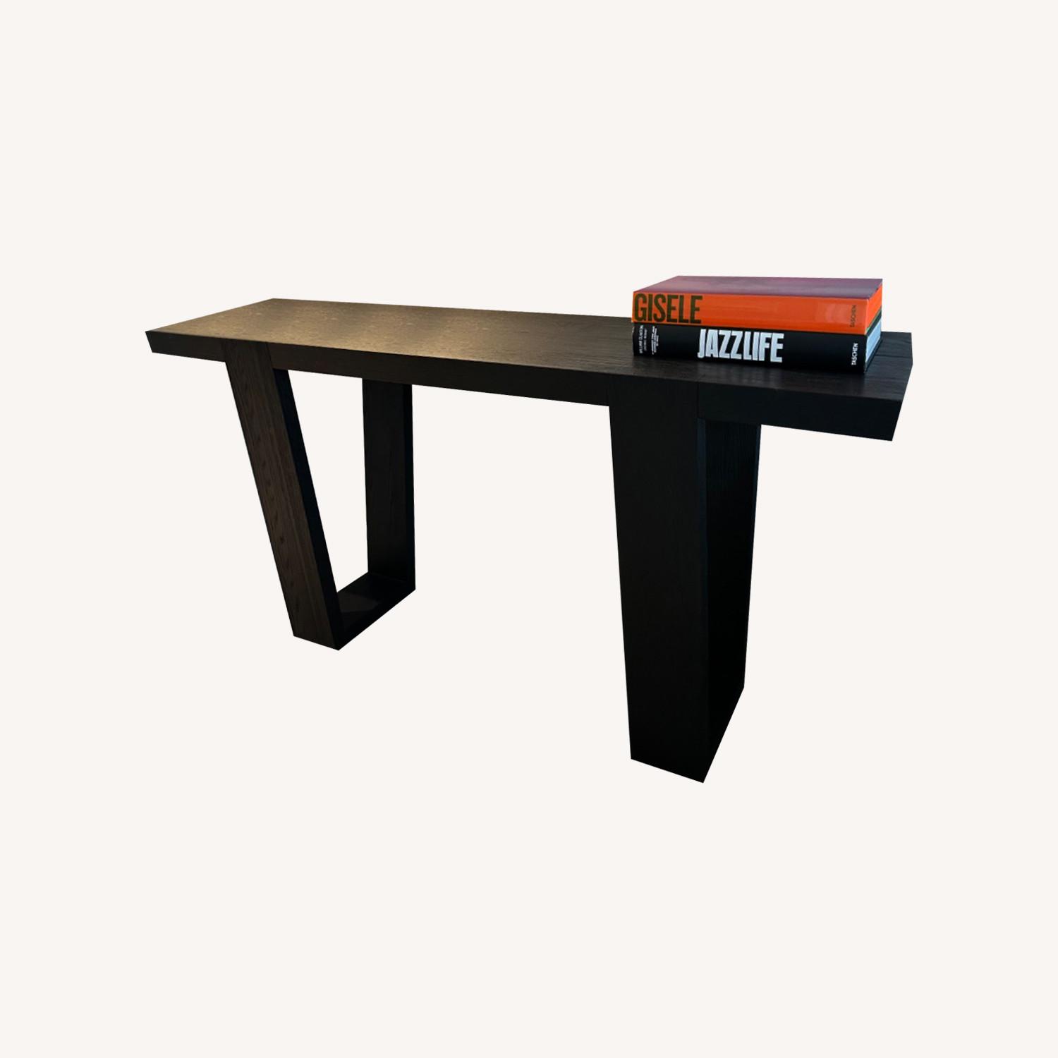 Restoration Hardware Black Oak Console - image-0