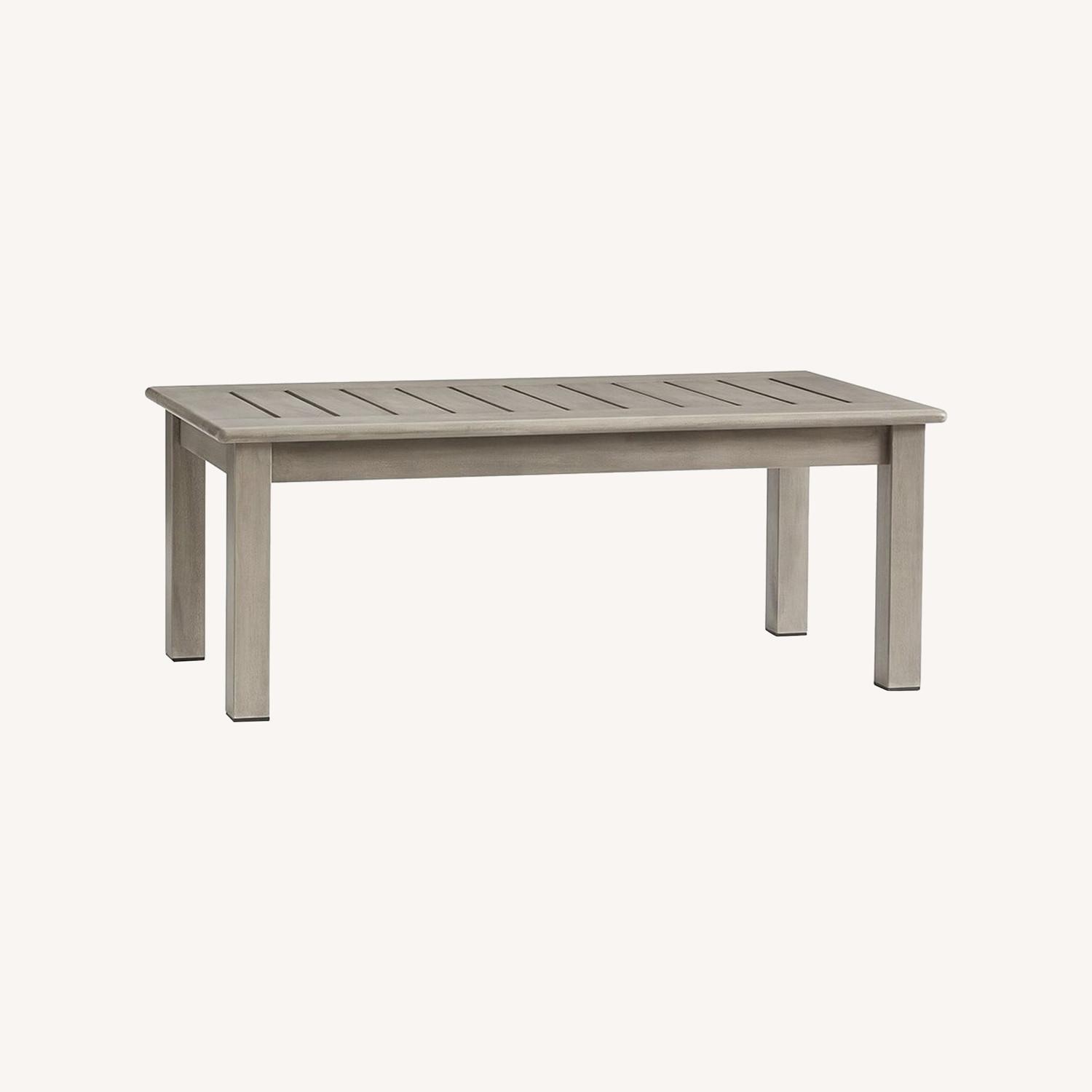 Pottery Barn Chatham Outdoor Coffee Table, Gray - image-0