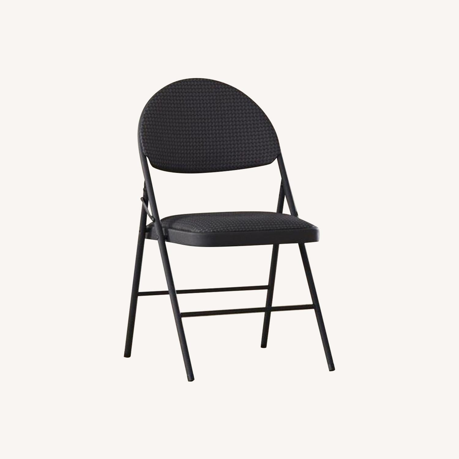 Set of 4 Cosco Black Fabric Folding Chairs - image-0