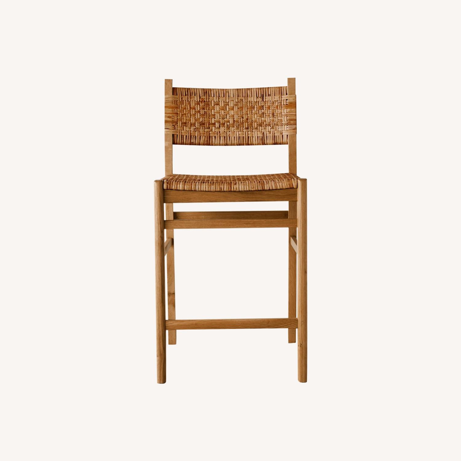 Williams Sonoma Sullivan Woven Dining Counter Stool - image-0