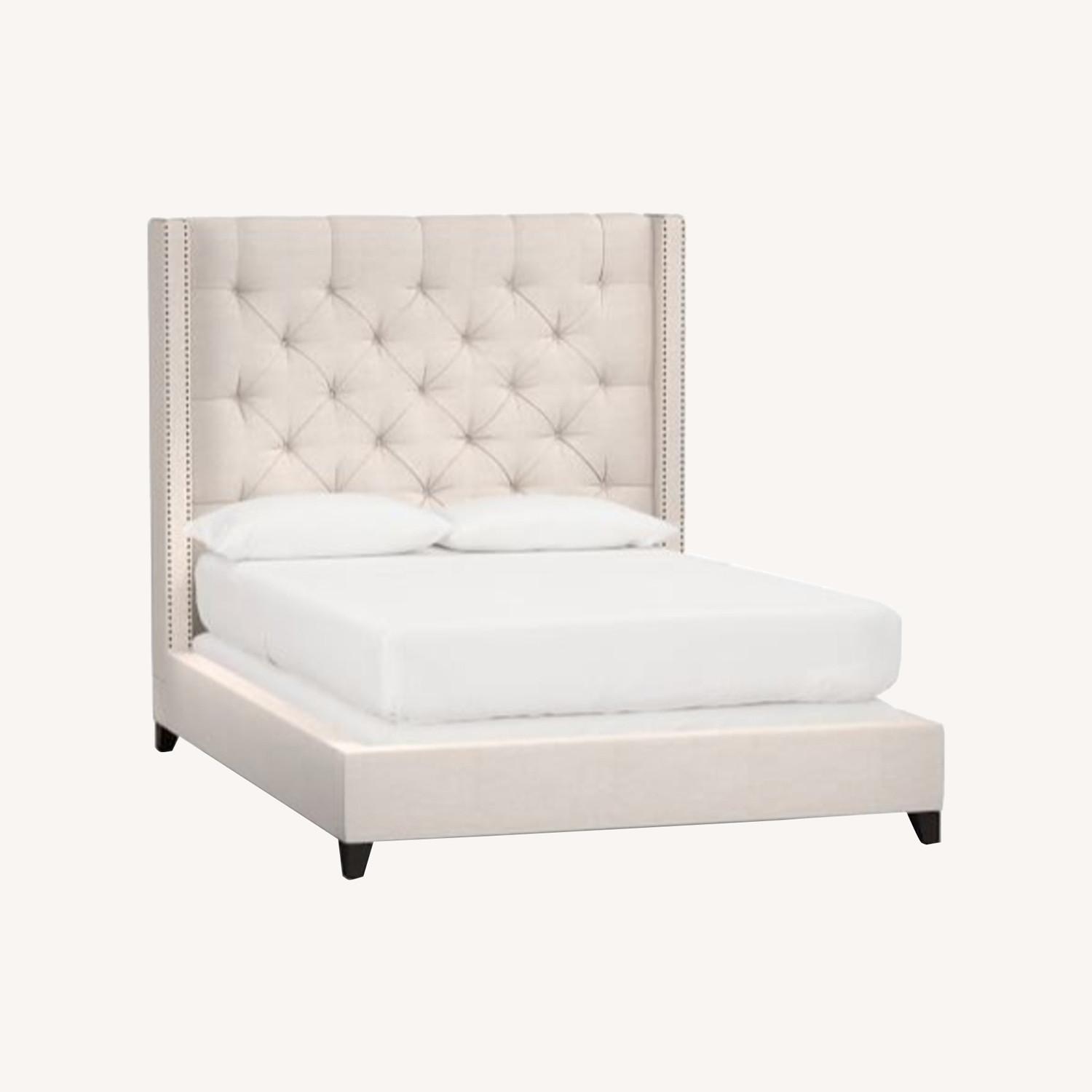 Pottery Barn Harper Tufted Upholstered Bed King - image-0