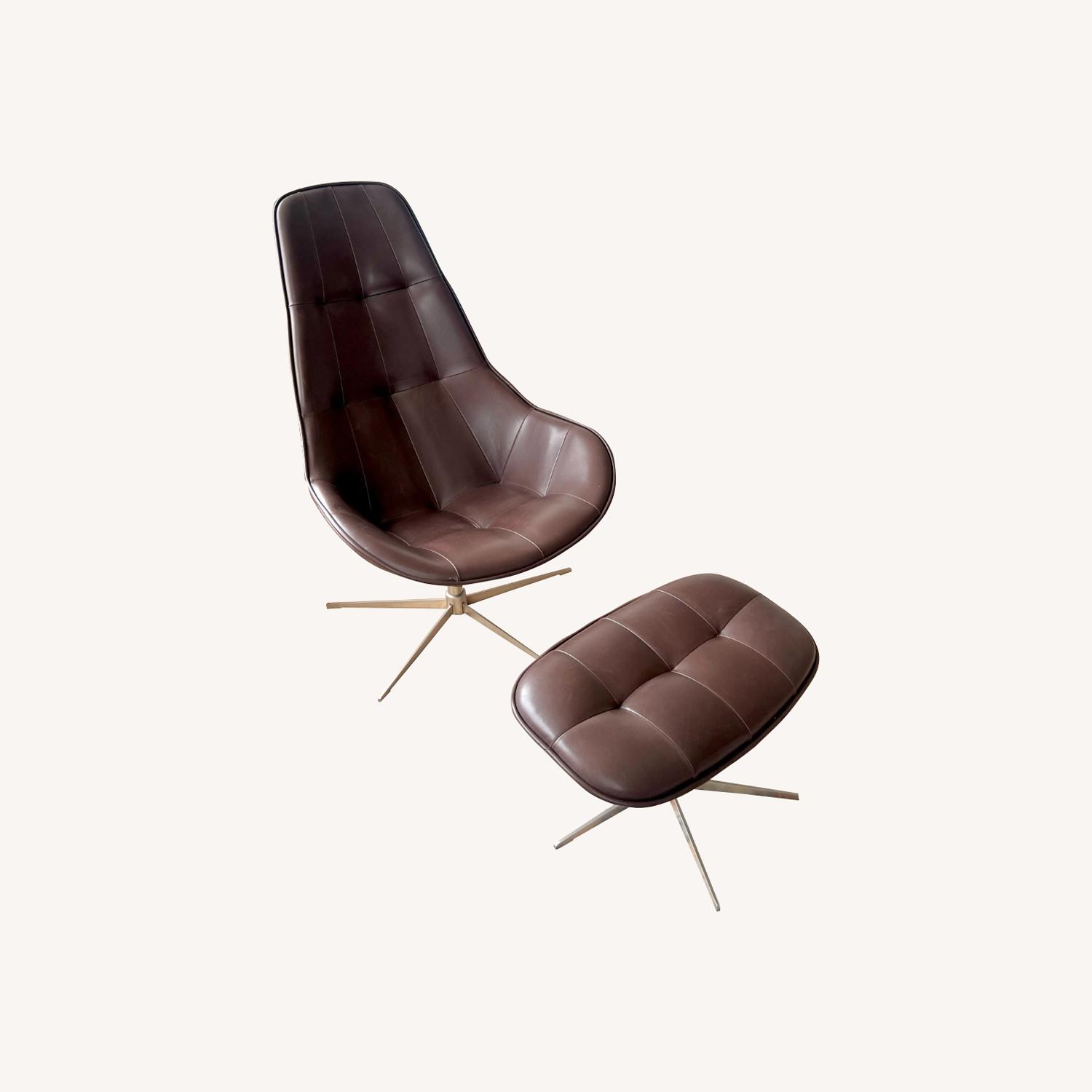 BoConcept Boston Chair and Footstool - AptDeco