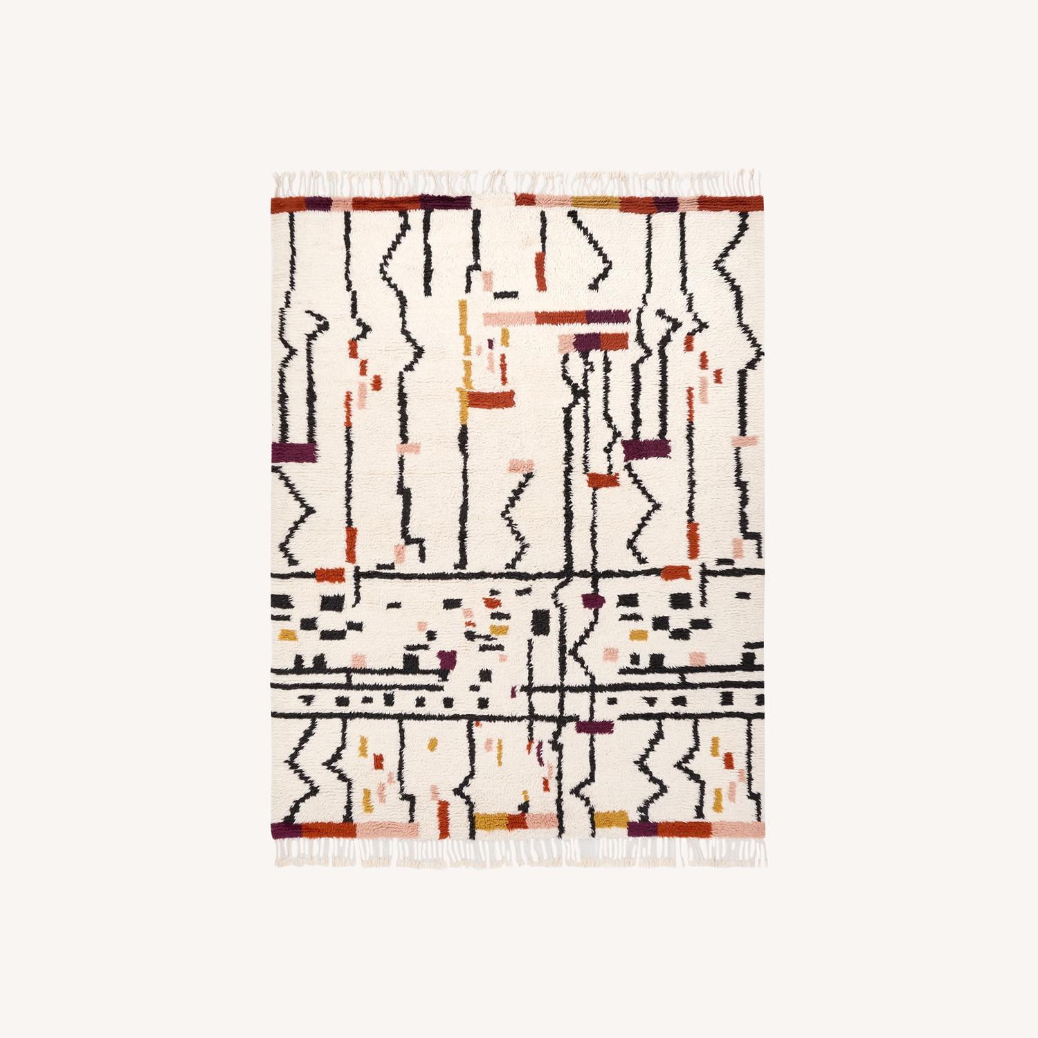 West Elm Zigzag Sketch Rug - image-0