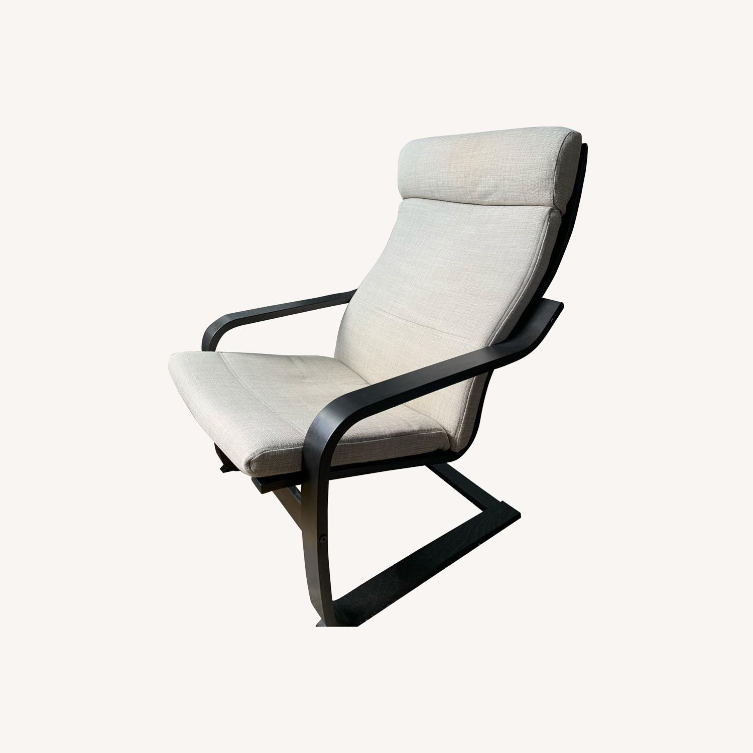 IKEA Poang Armchair Beige, Dark Wood - image-0