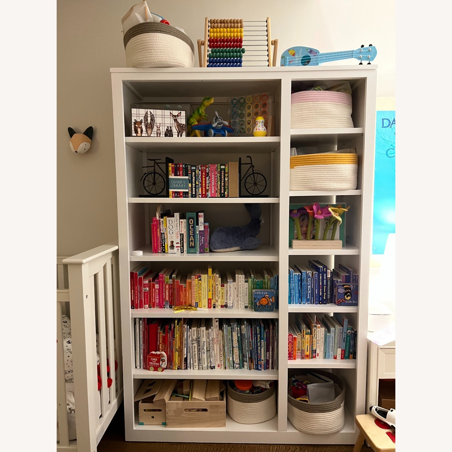Room & Board Woodwind 48" Wide Bookcase White - image-1