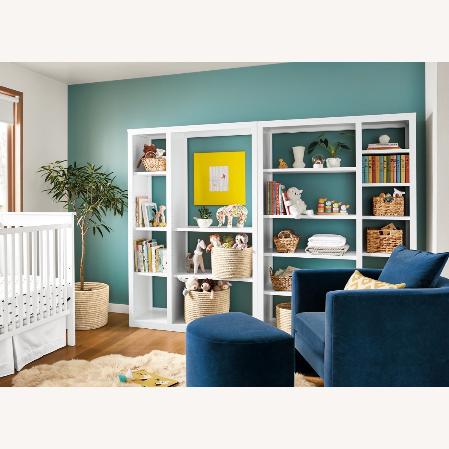 Room & Board Woodwind 48" Wide Bookcase White - image-3