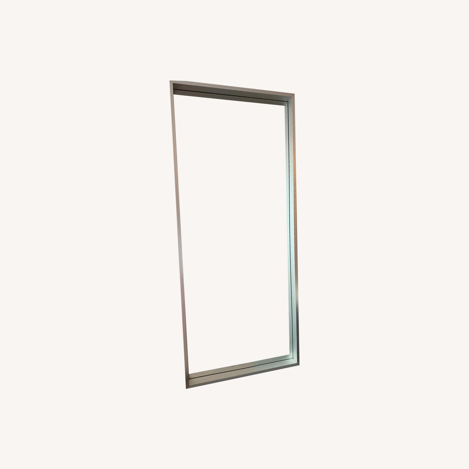 Floor Mirror With Brushed Alluminum Frame - image-0