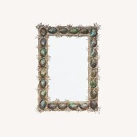 Contemporary Monumental Shell and Coral Mirror