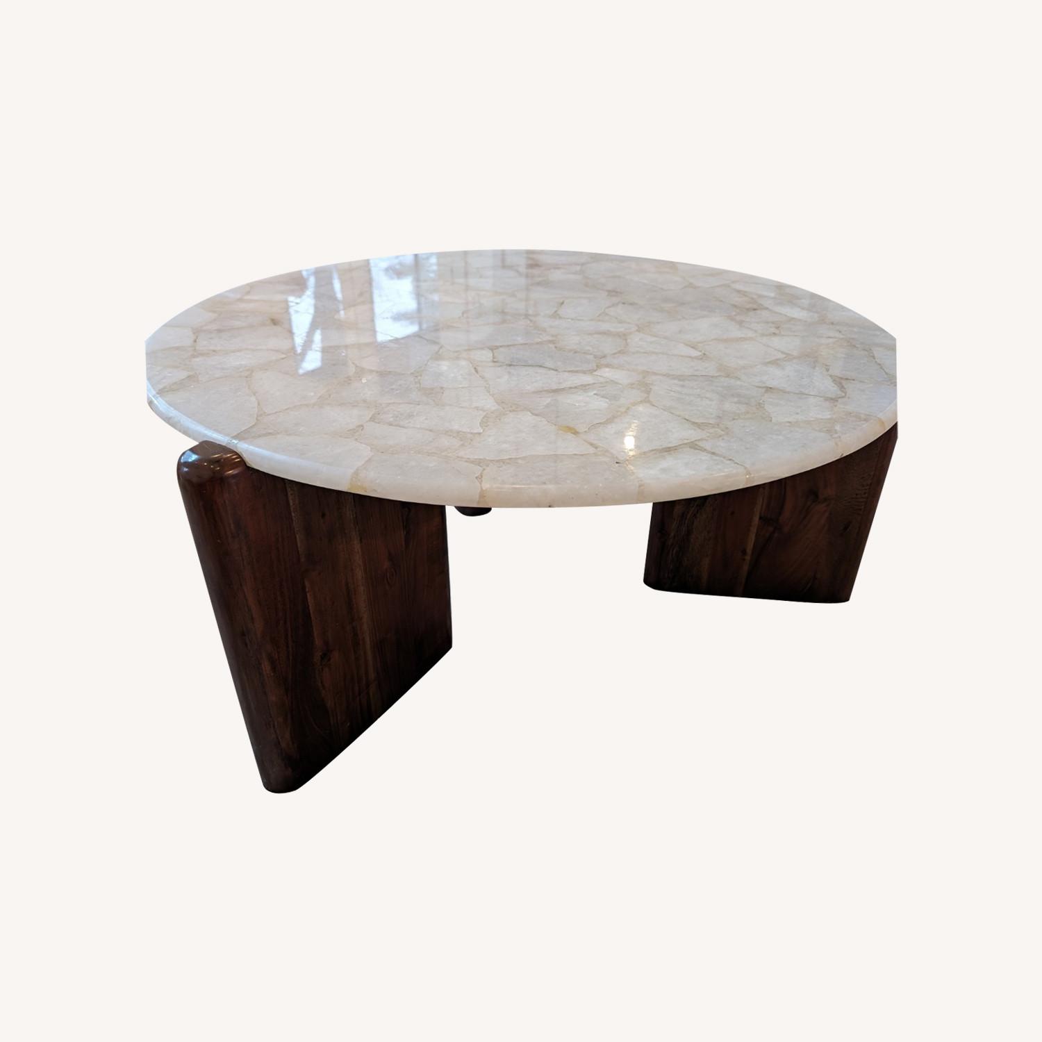 CB2 Santoro Round Quartz Coffee Table - image-0