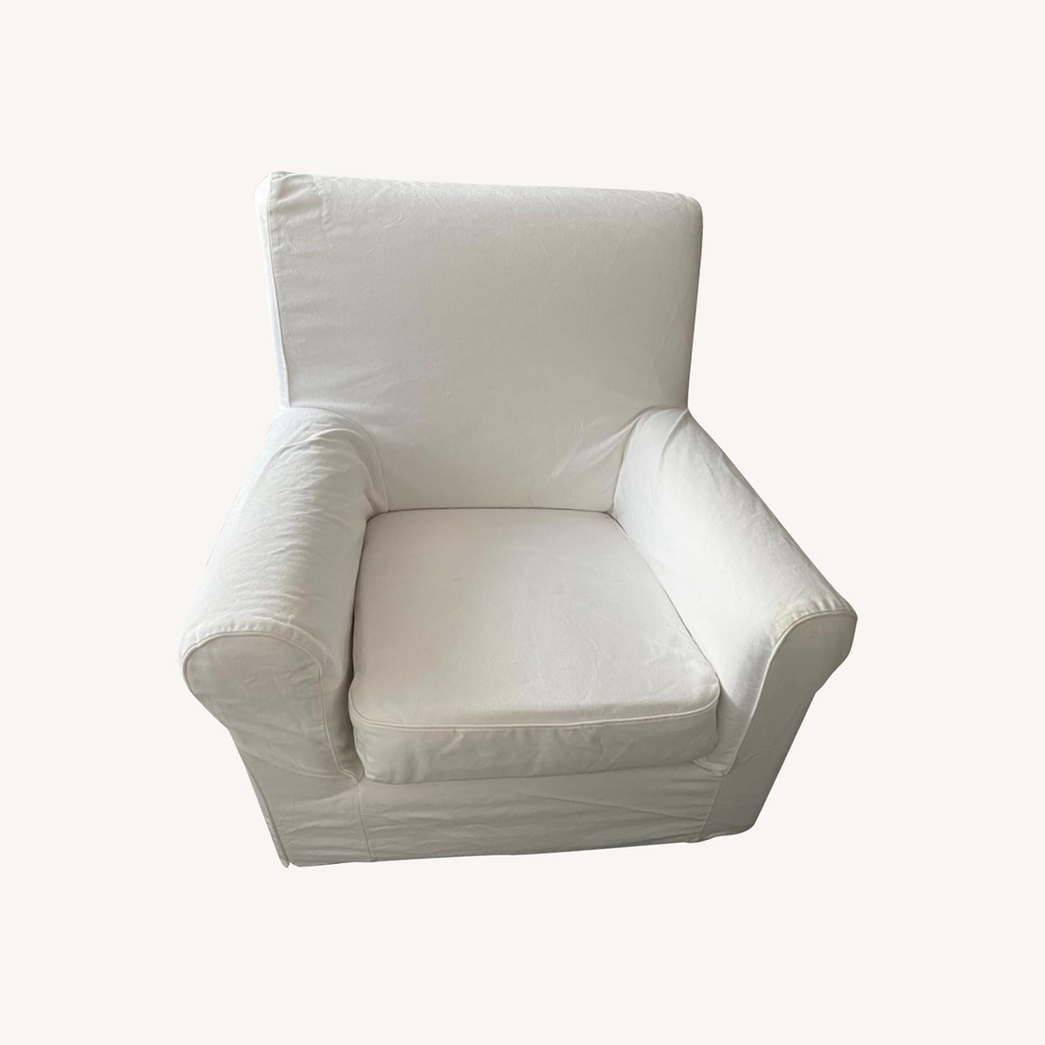 IKEA White Armchair - image-0