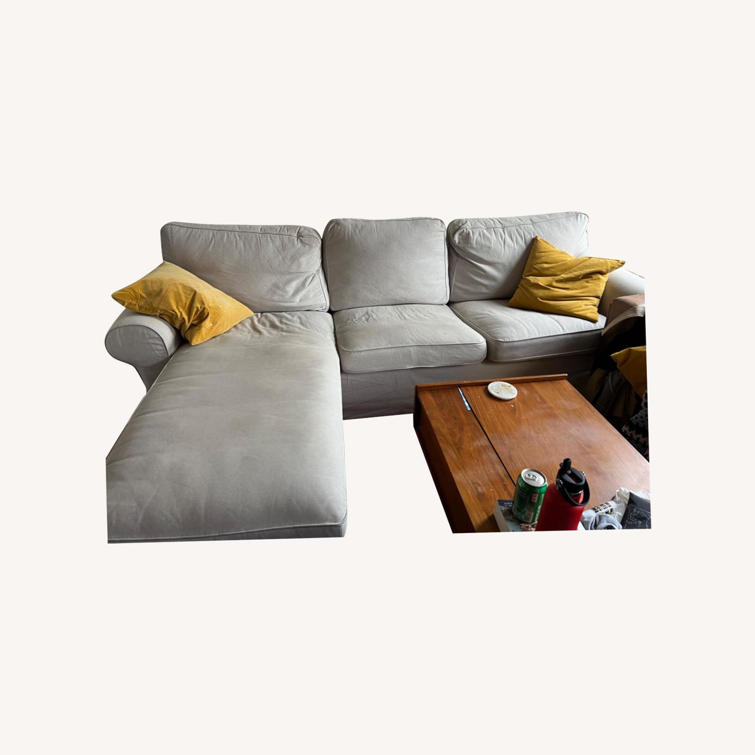 IKEA Ektorp Sectional with Chaise - image-0