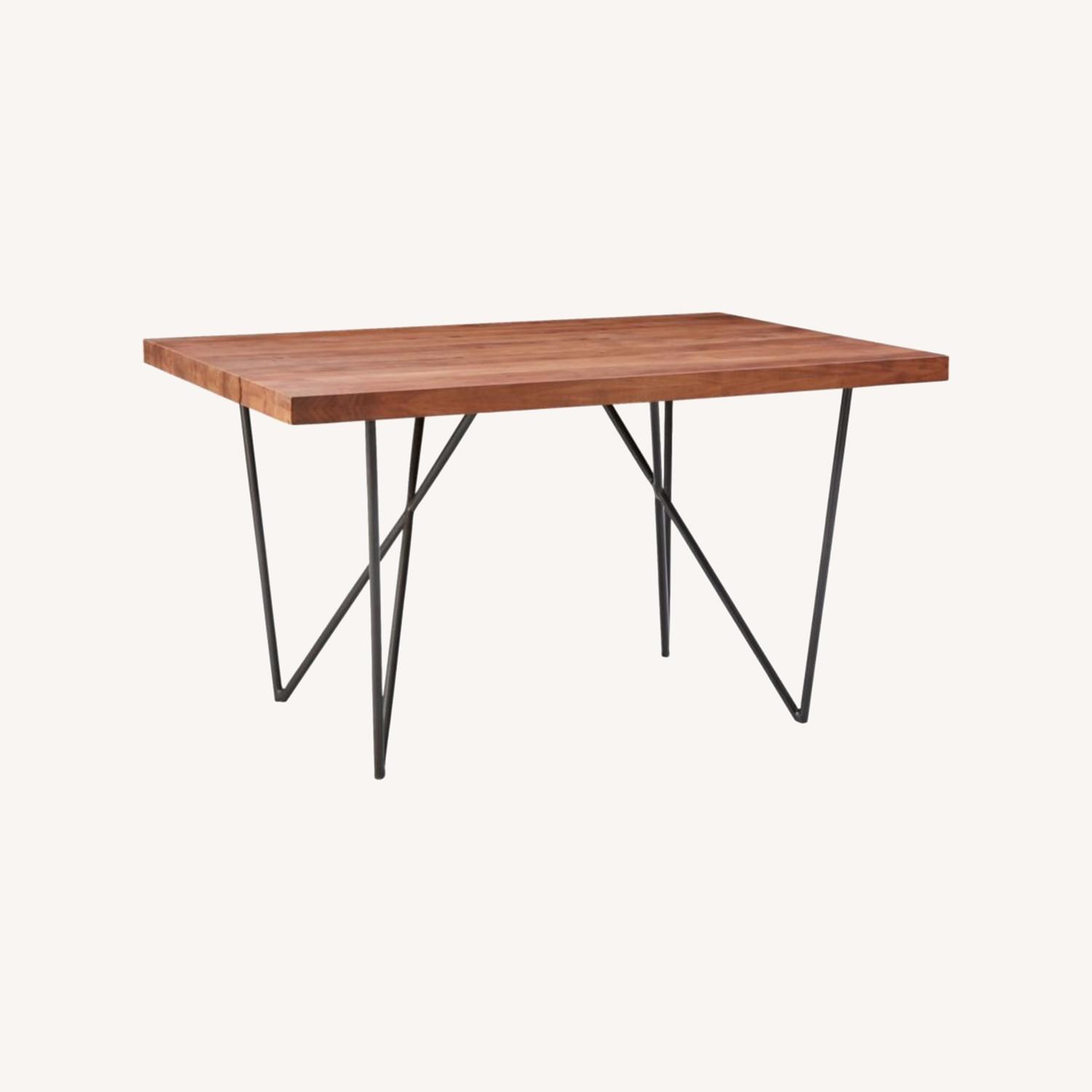 CB2 Dylan Table Modern Wood & Metal Dining Table