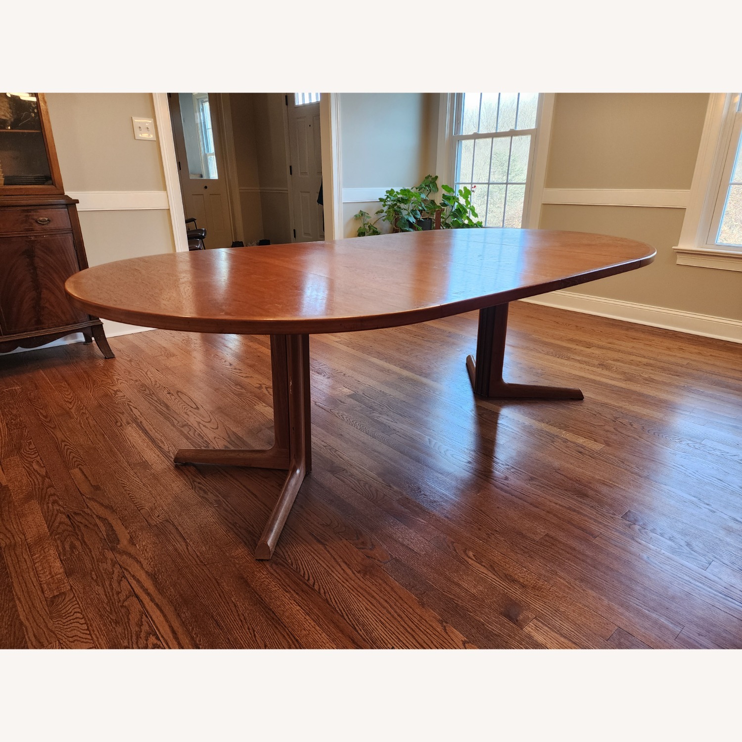 Midcentury Danish Dining Table W 2 Extensions - image-0